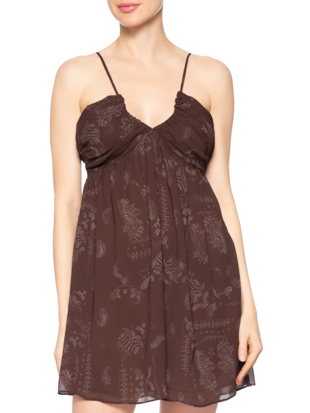 Vestido Tunel Amarração GGT Estampa Bandana Marrom Animale Jeans