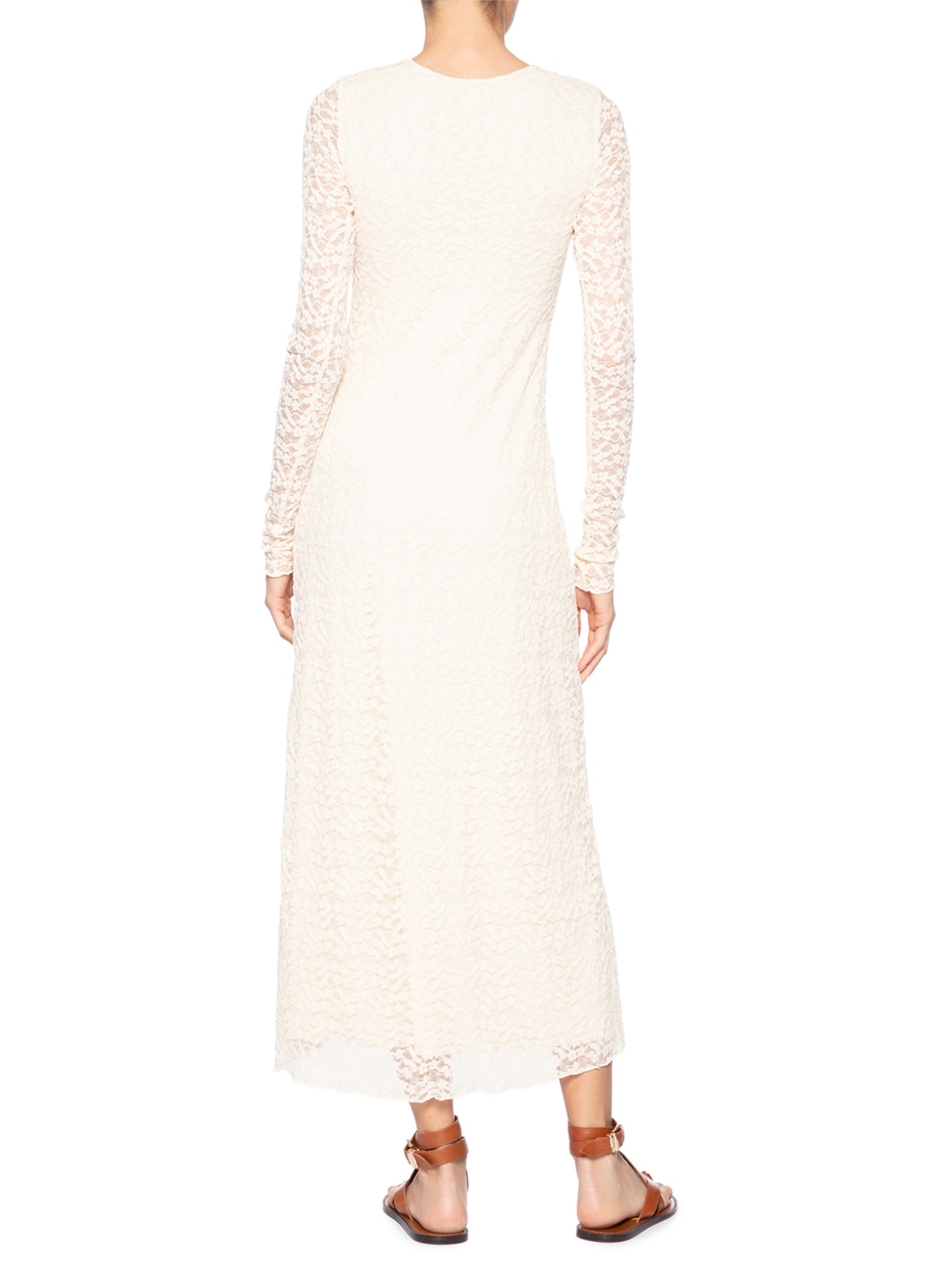 Vestido Túnica Botões Renda Off White Farm