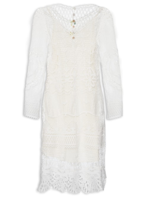 Vestido Túnica Guipure - Branco