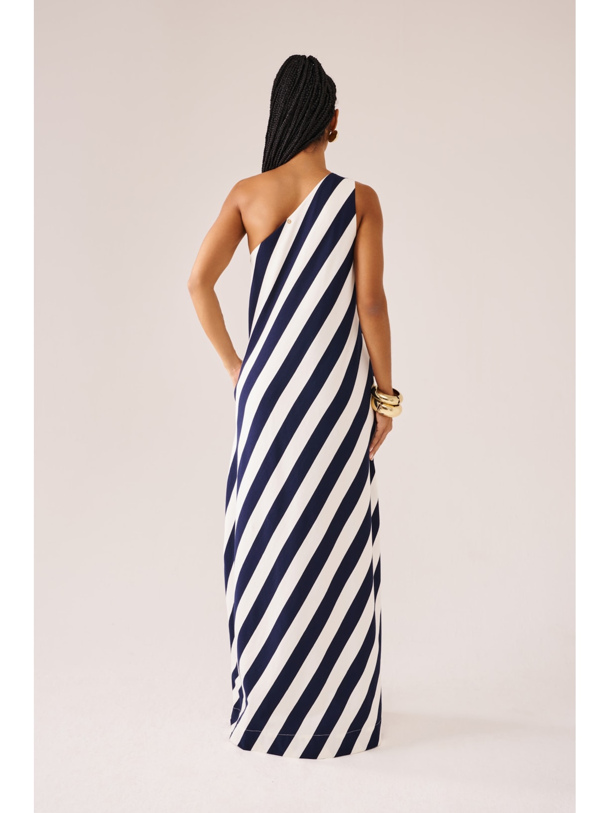 Vestido Um Ombro Só Marinière Suntime