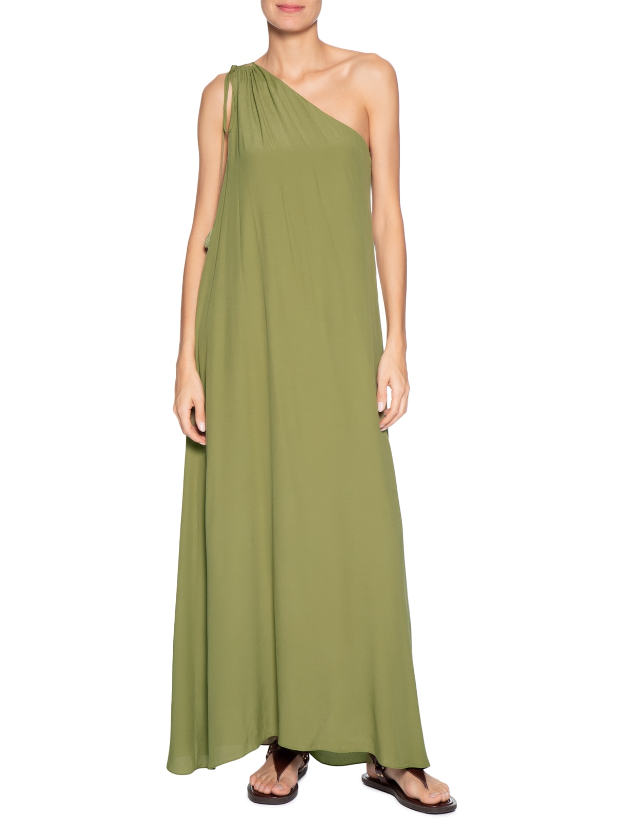 Vestido Um Ombro Só Verde Dress To