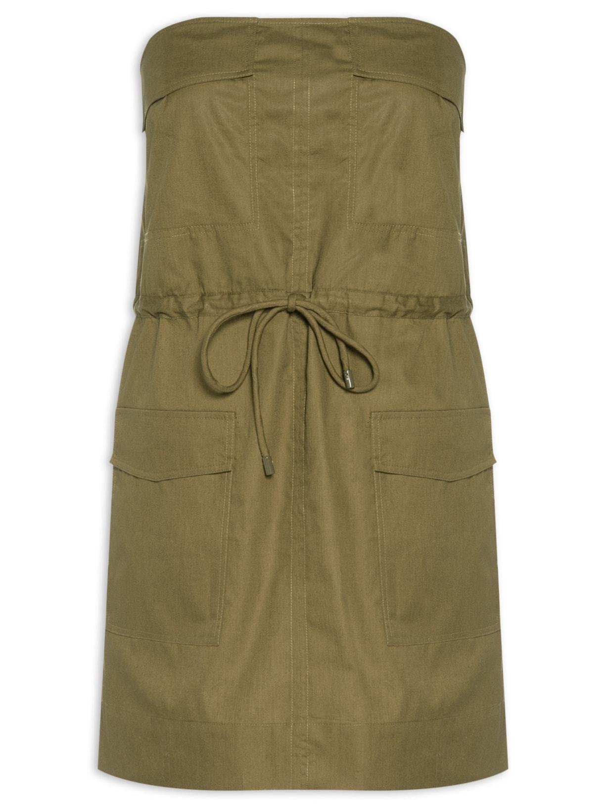 Vestido Utilitário Mini Marrom Animale