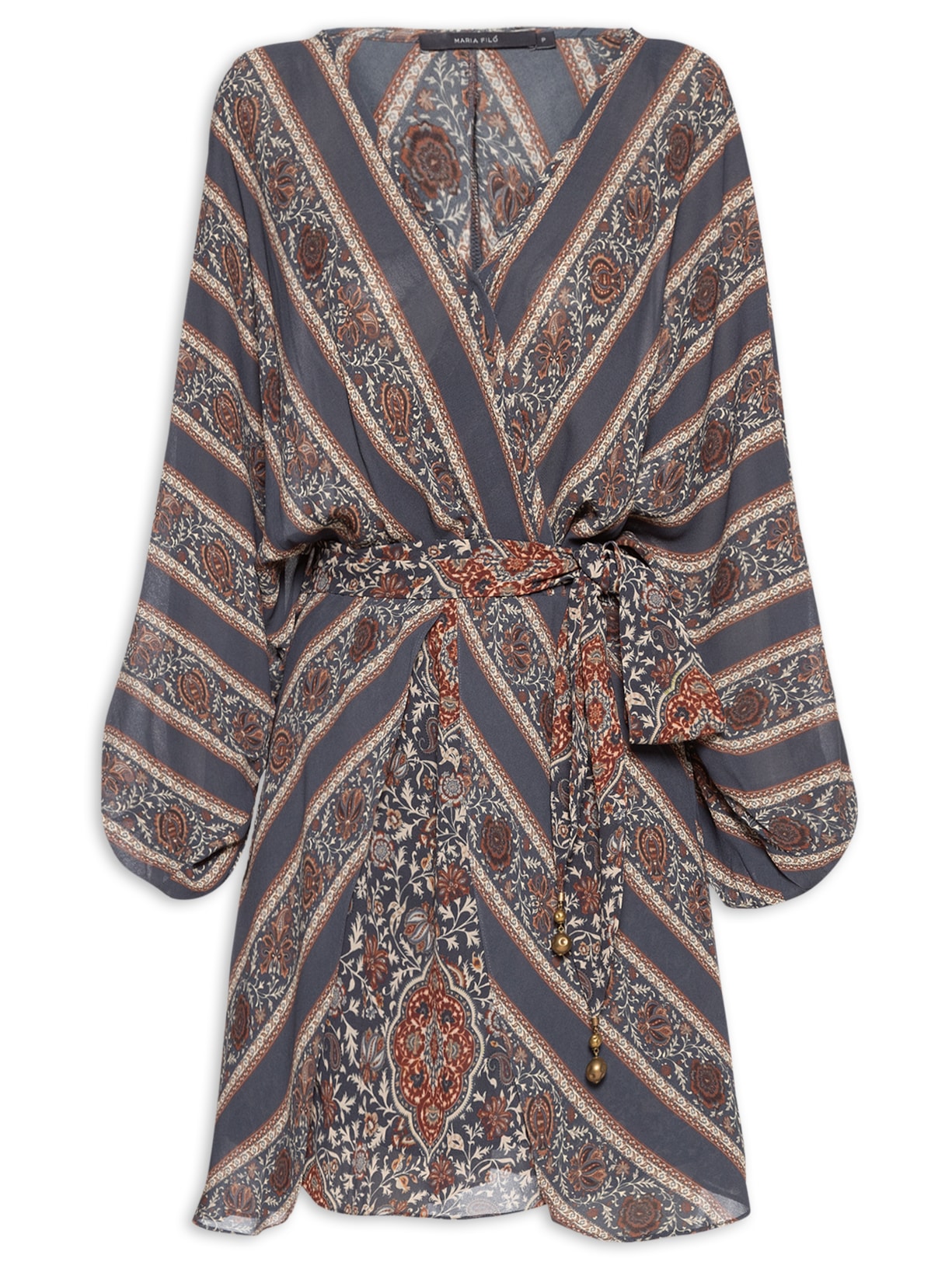 Vestido Valencia Zafira Barrado - Azul