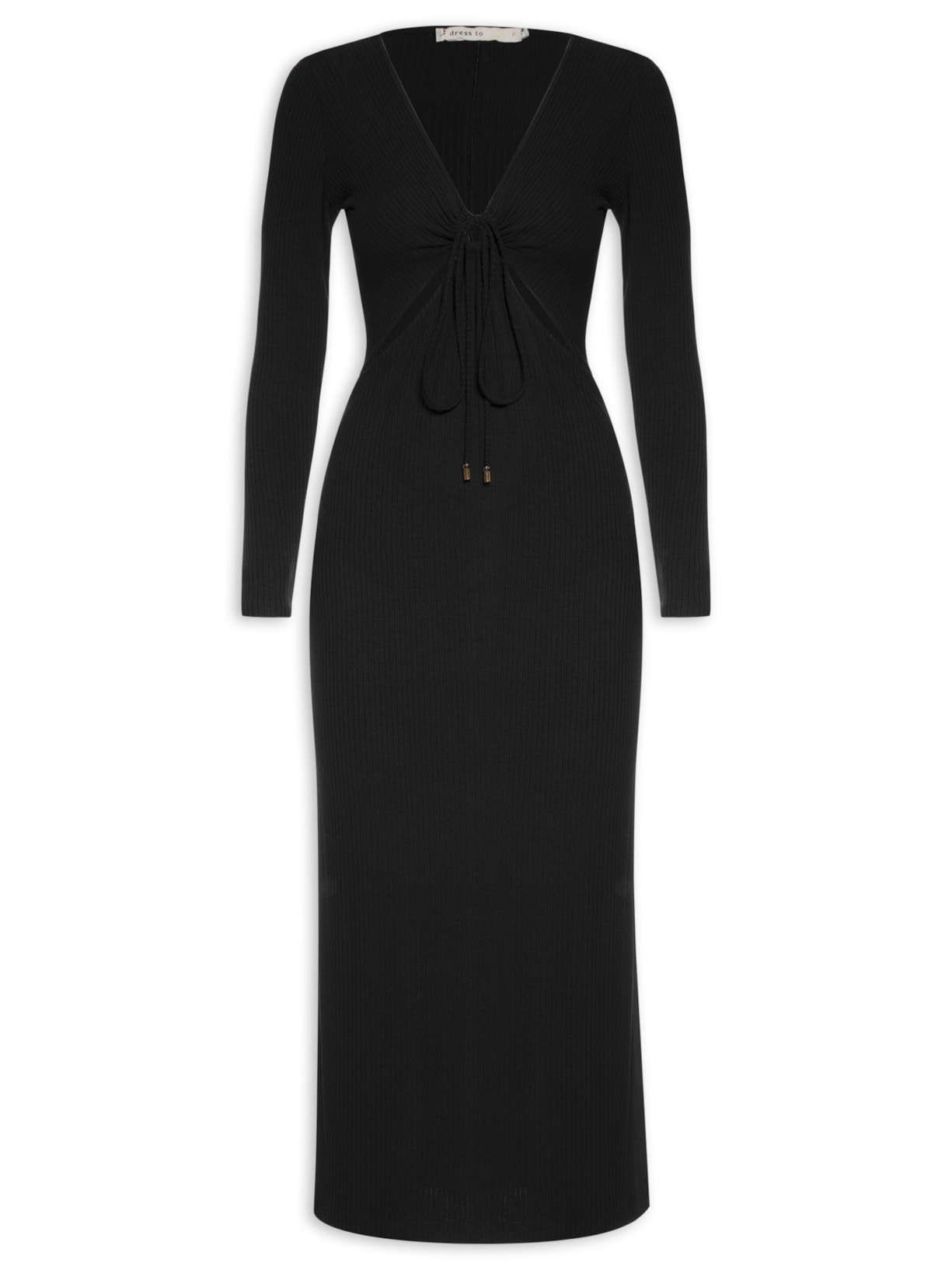 Vestido Vazado Lateral - Preto