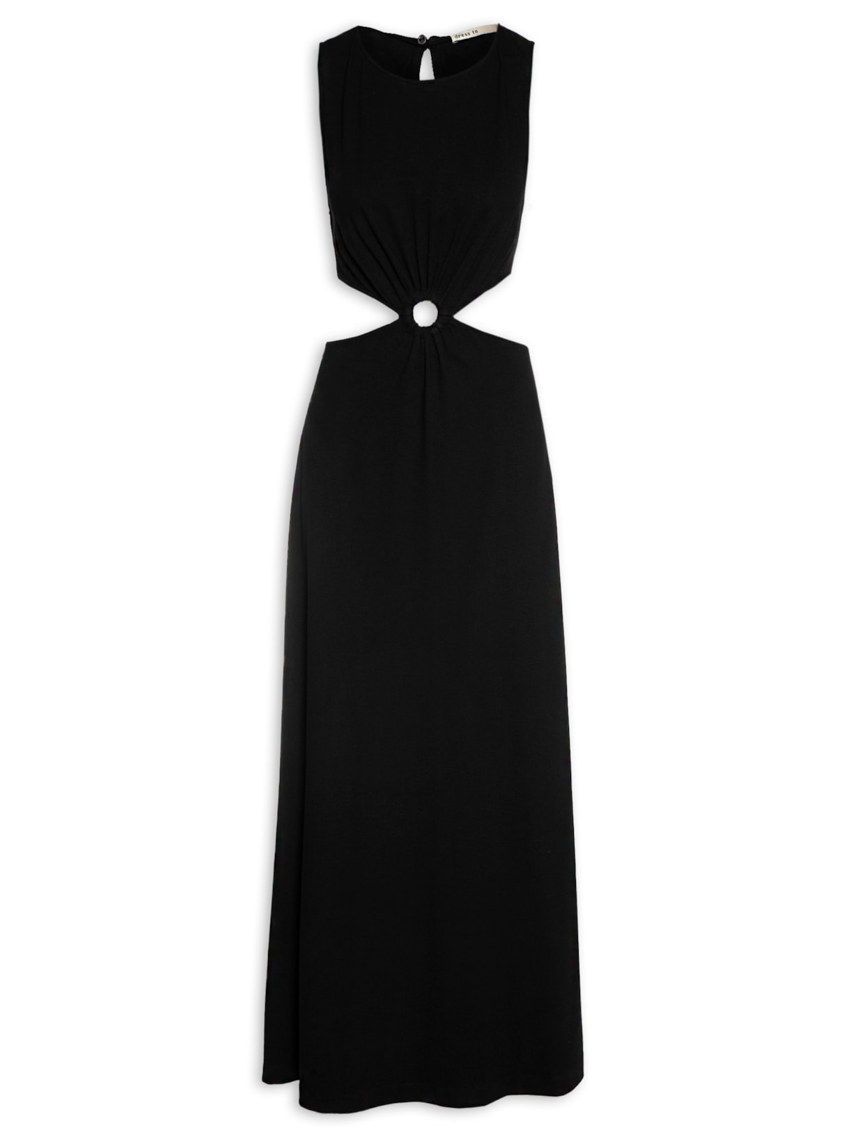 Vestido Vazado Malha Crepe Preto Dress To
