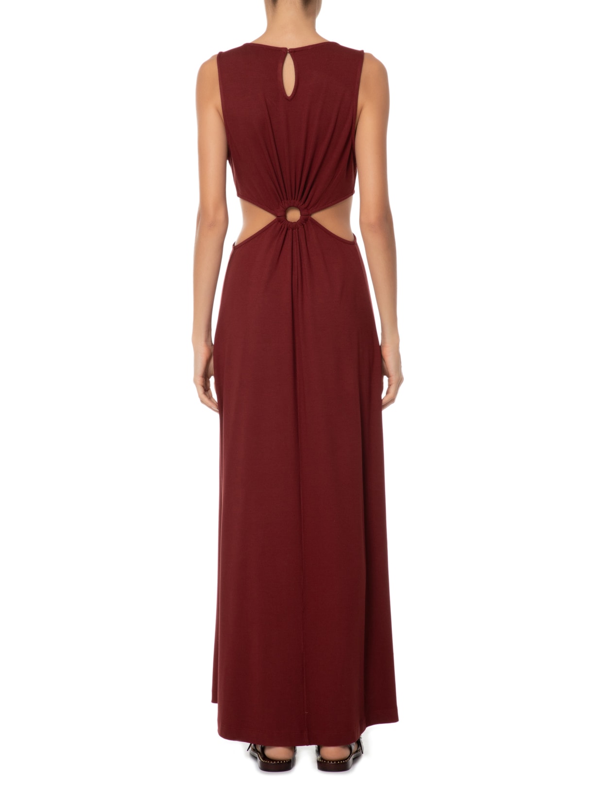 Vestido Vazado Malha Crepe Vermelho Dress To