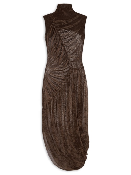 Vestido Velour - Marrom