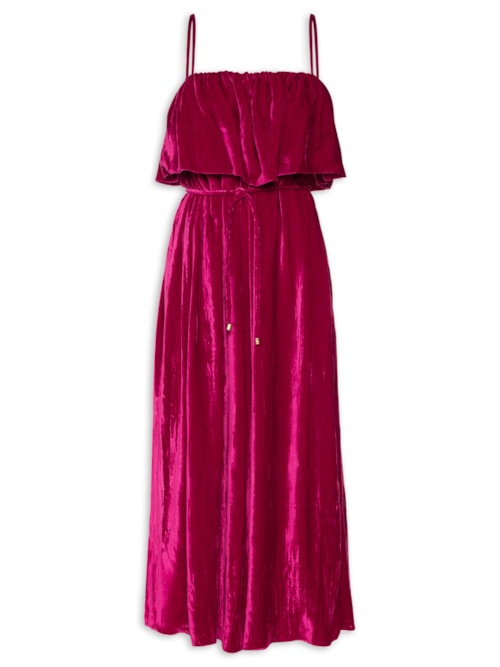 Vestido Veludo Saturno - Rosa