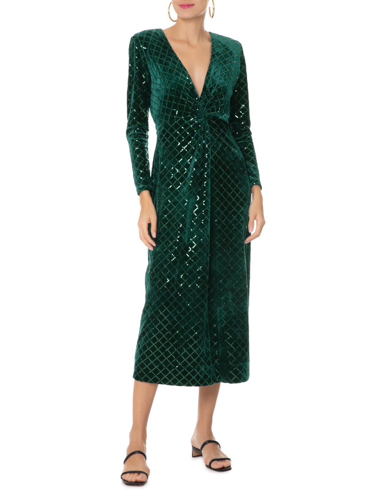 Vestido Velvet Nicole Verde Mixed