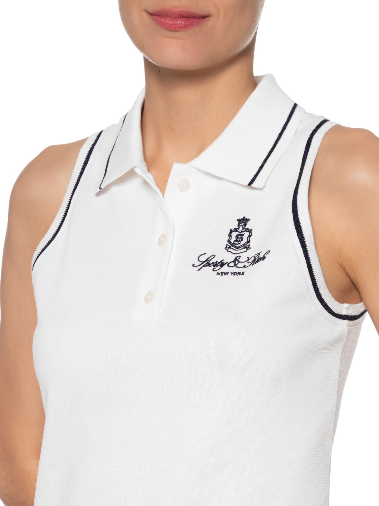 Vestido Vendome Piquet Polo Dress Branco Sporty & Rich