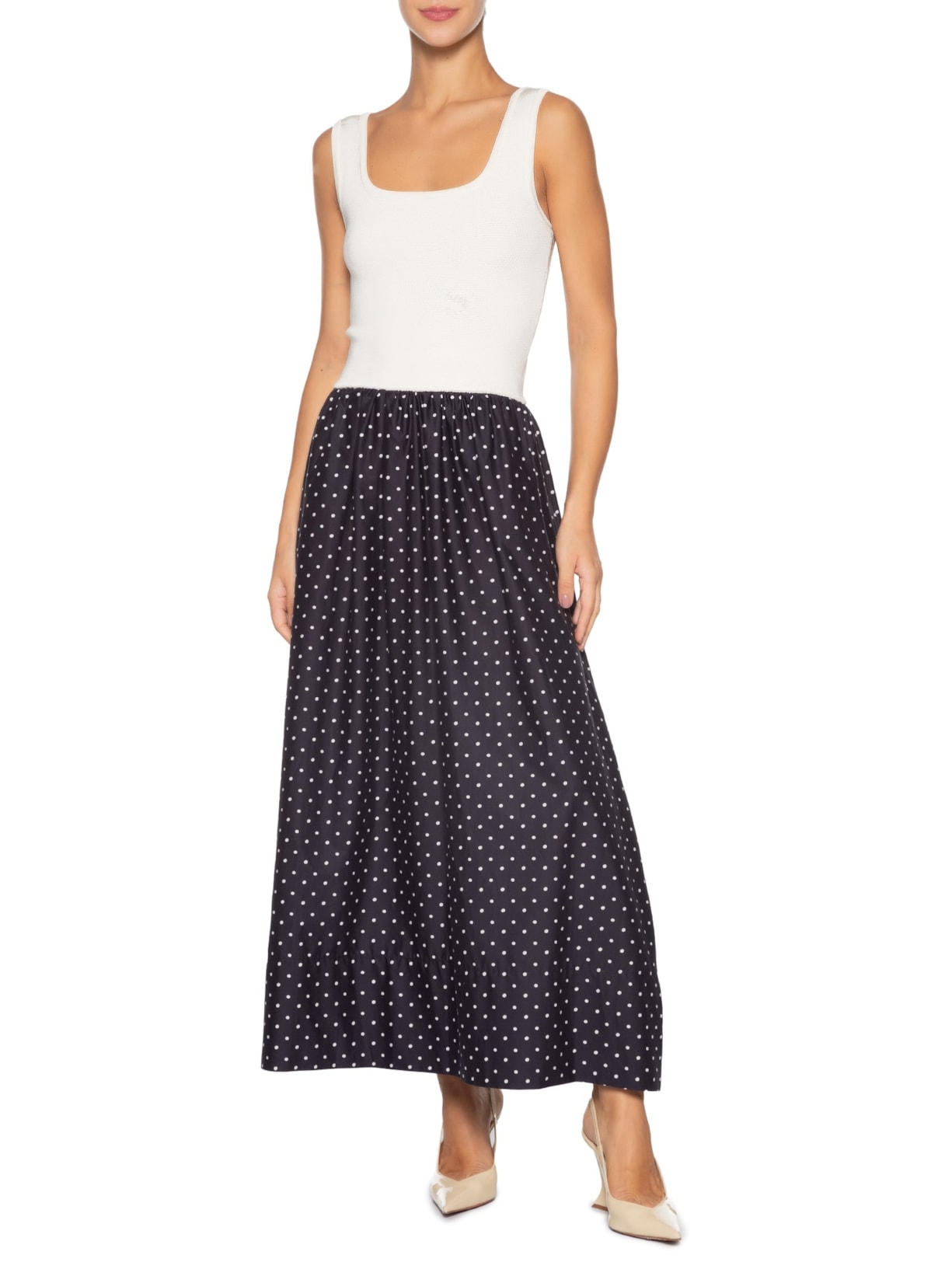 Vestido Verena Sem Manga Azul Carol Bassi