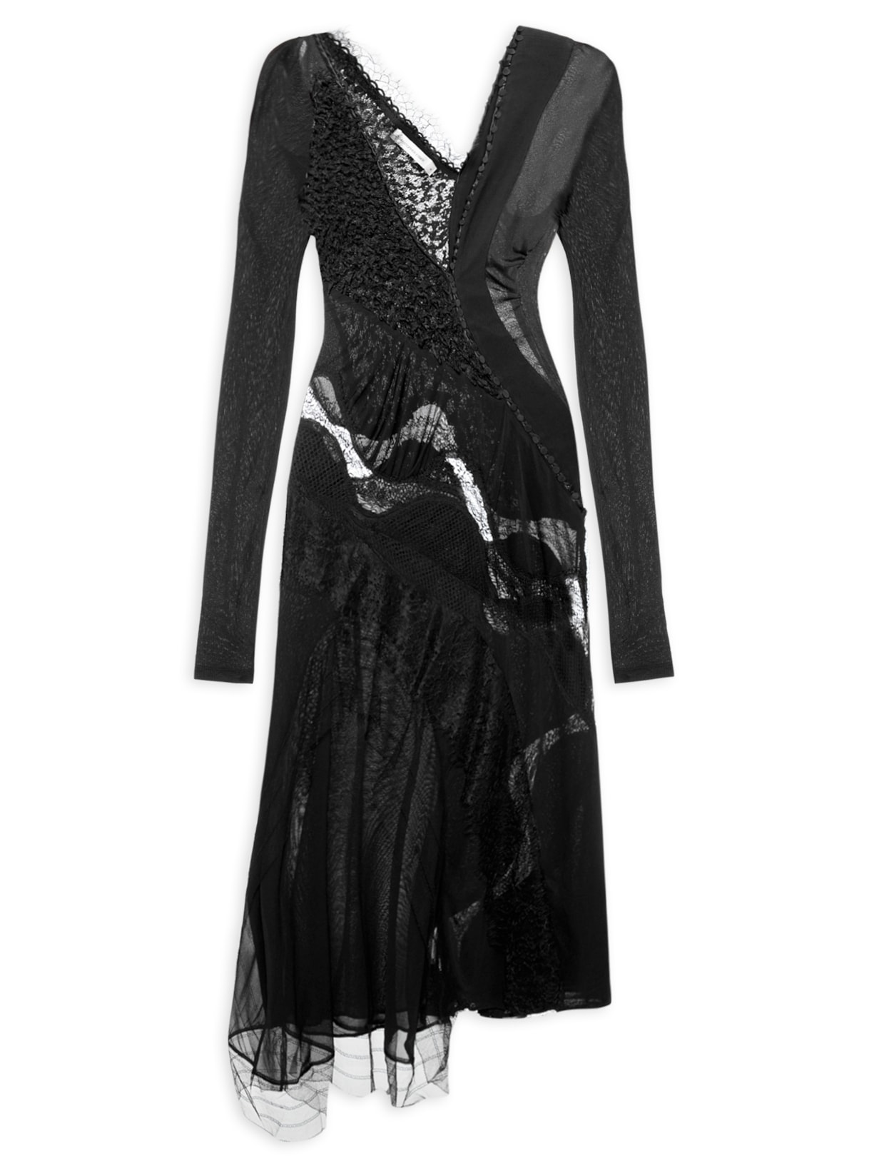 Vestido Vespertine Lace Gown - Preto