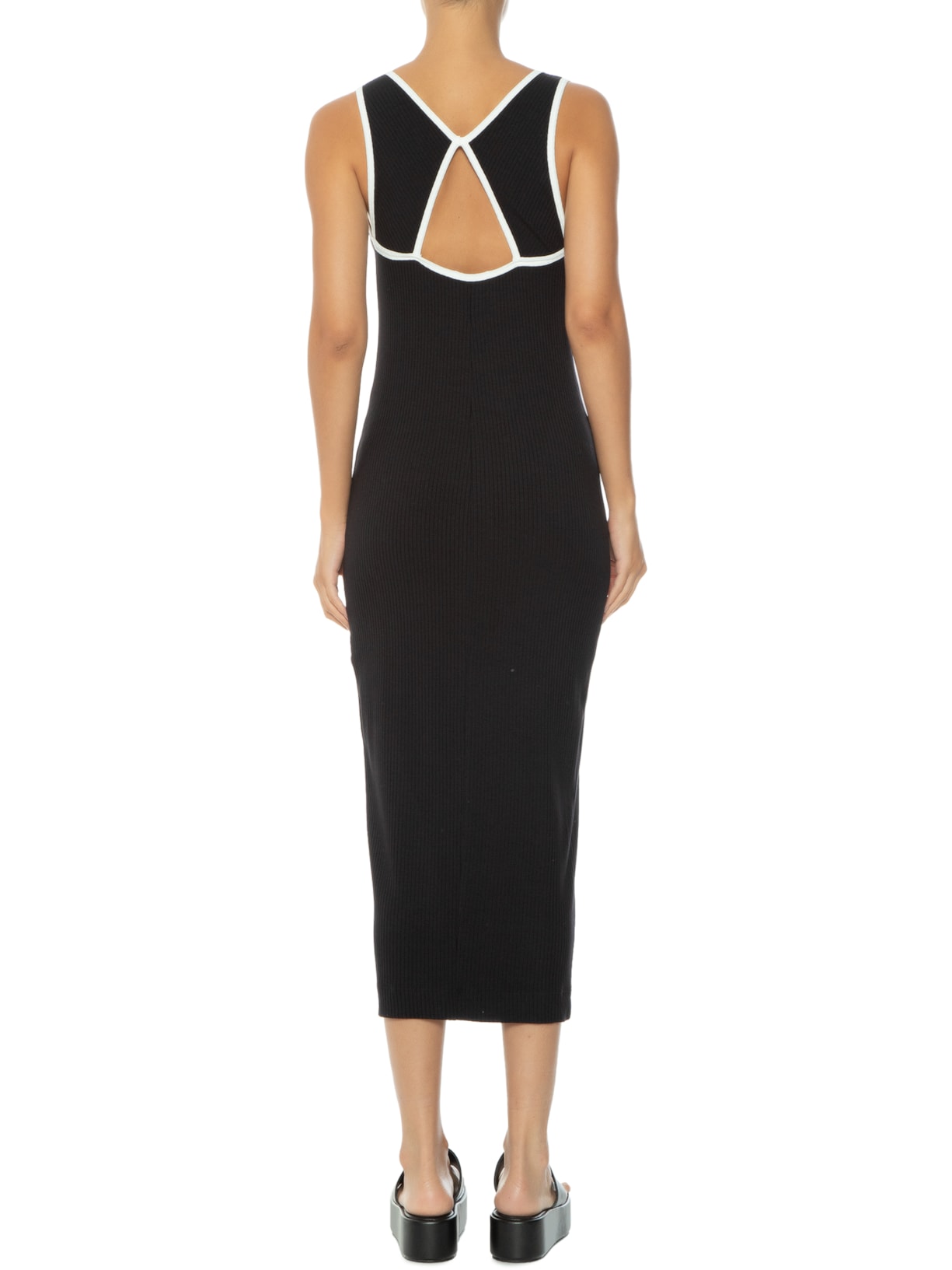Vestido Viés Bicolor Preto Dress To