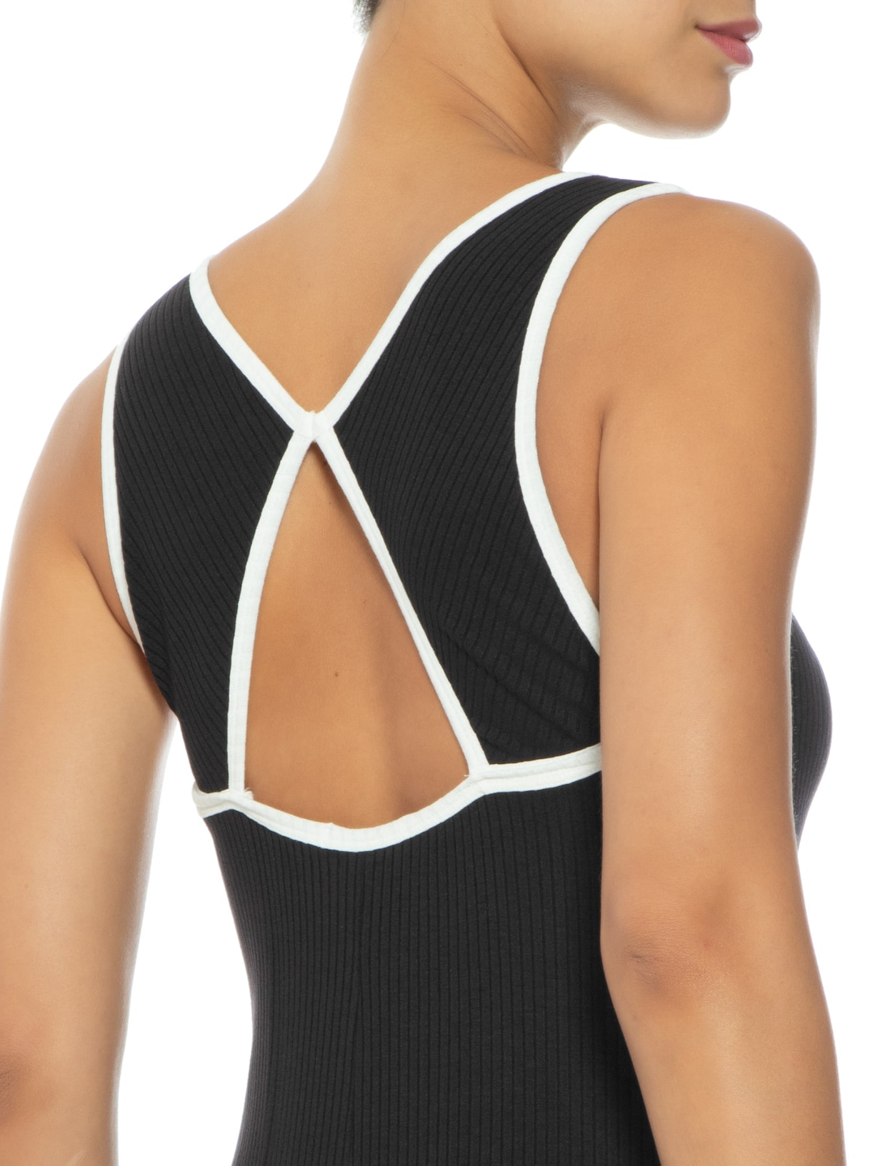 Vestido Viés Bicolor Preto Dress To