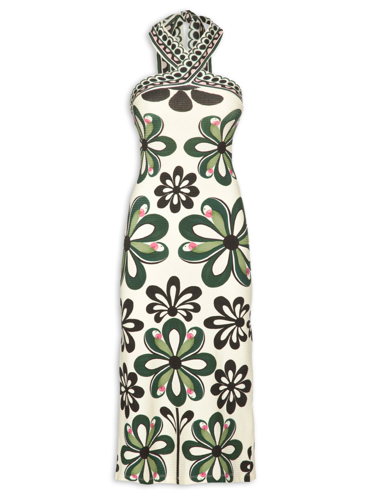 Vestido Viés Florara– Preto Farm
