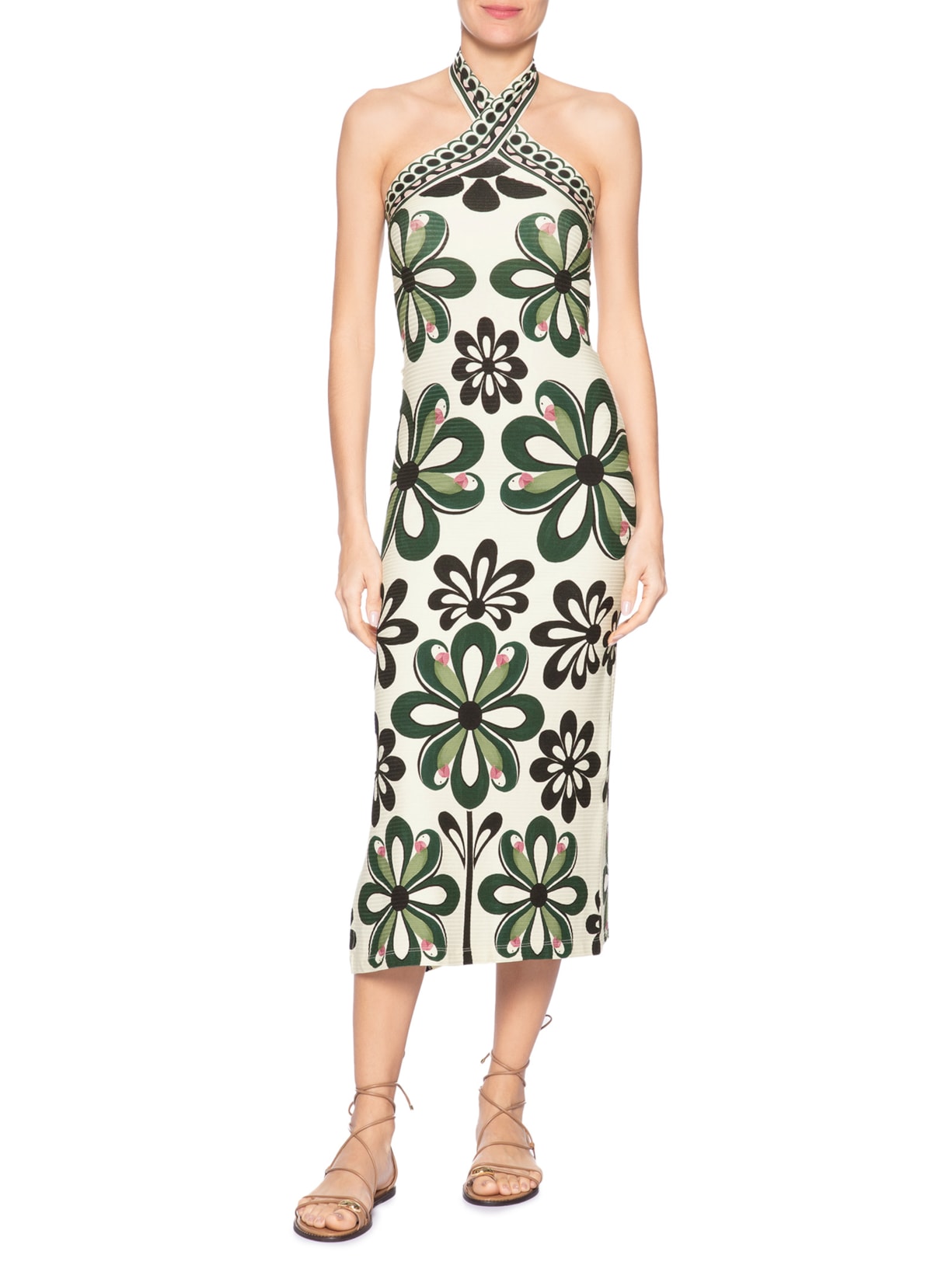 Vestido Viés Florara– Preto Farm