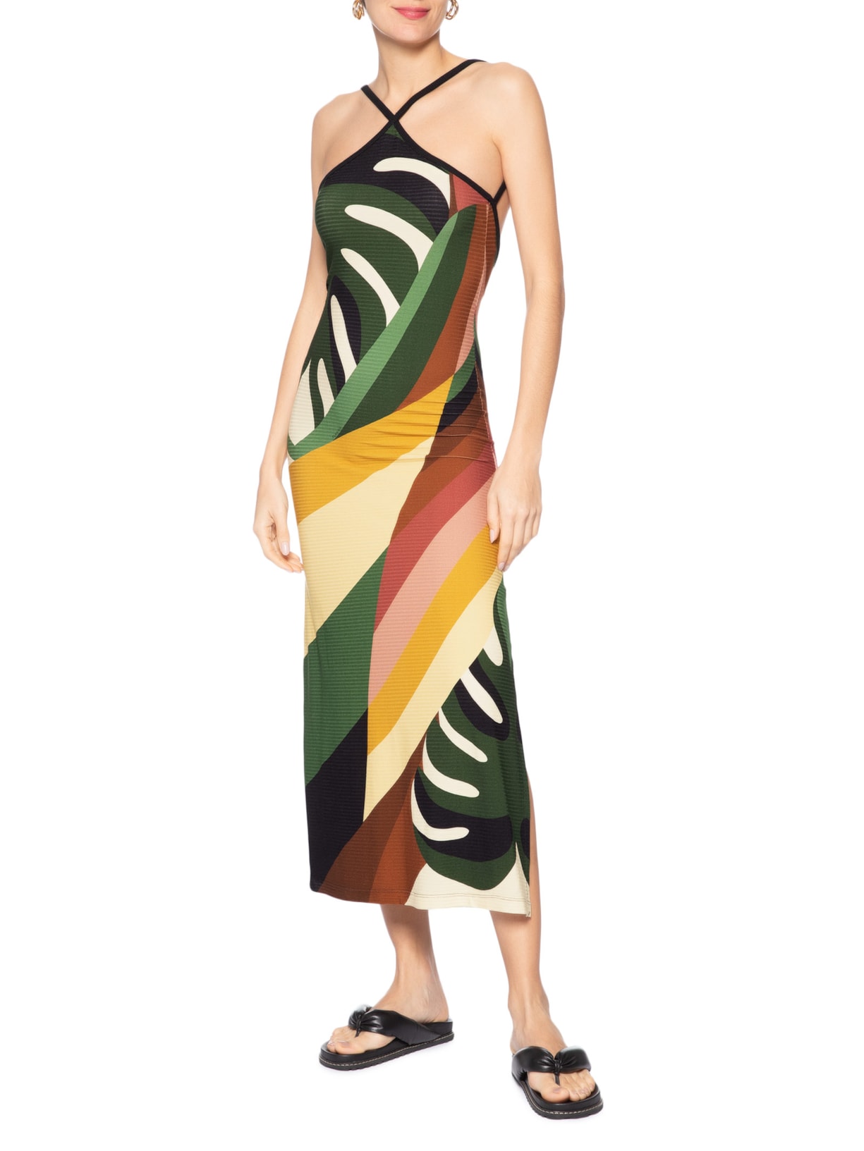 Vestido Vies Listra Arara Verde Farm
