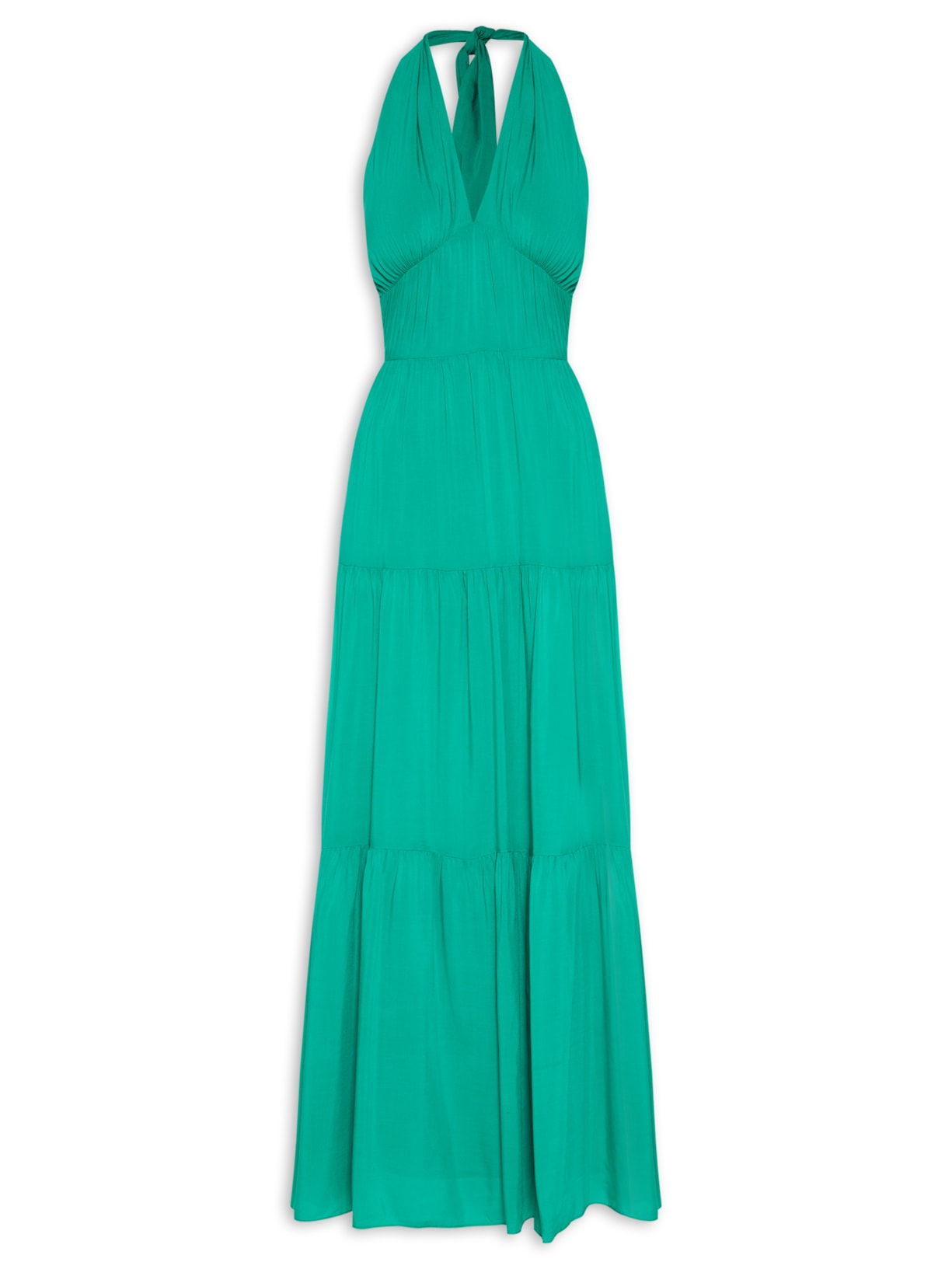 Vestido Voil Longo Marias - Verde