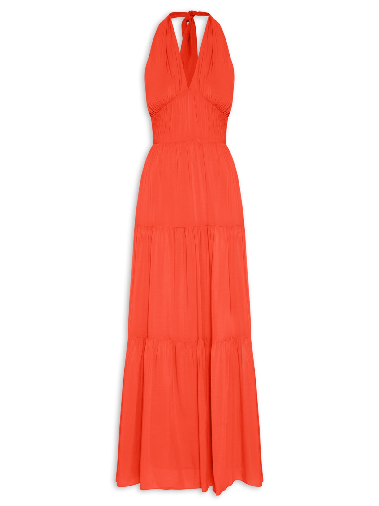 Vestido Voil Longo Marias - Vermelho