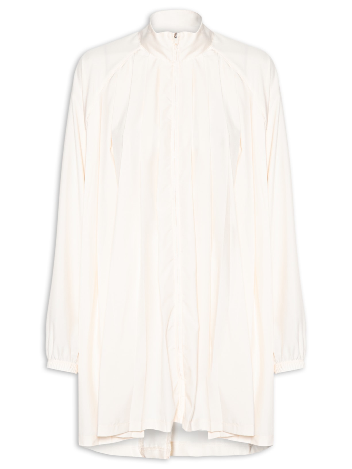 Vestido W NSW LS Pleated Mini - Bege