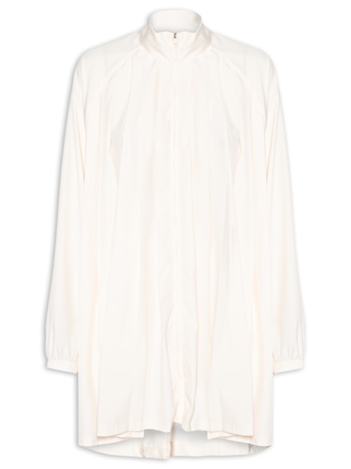 Vestido W NSW LS Pleated Mini - Bege