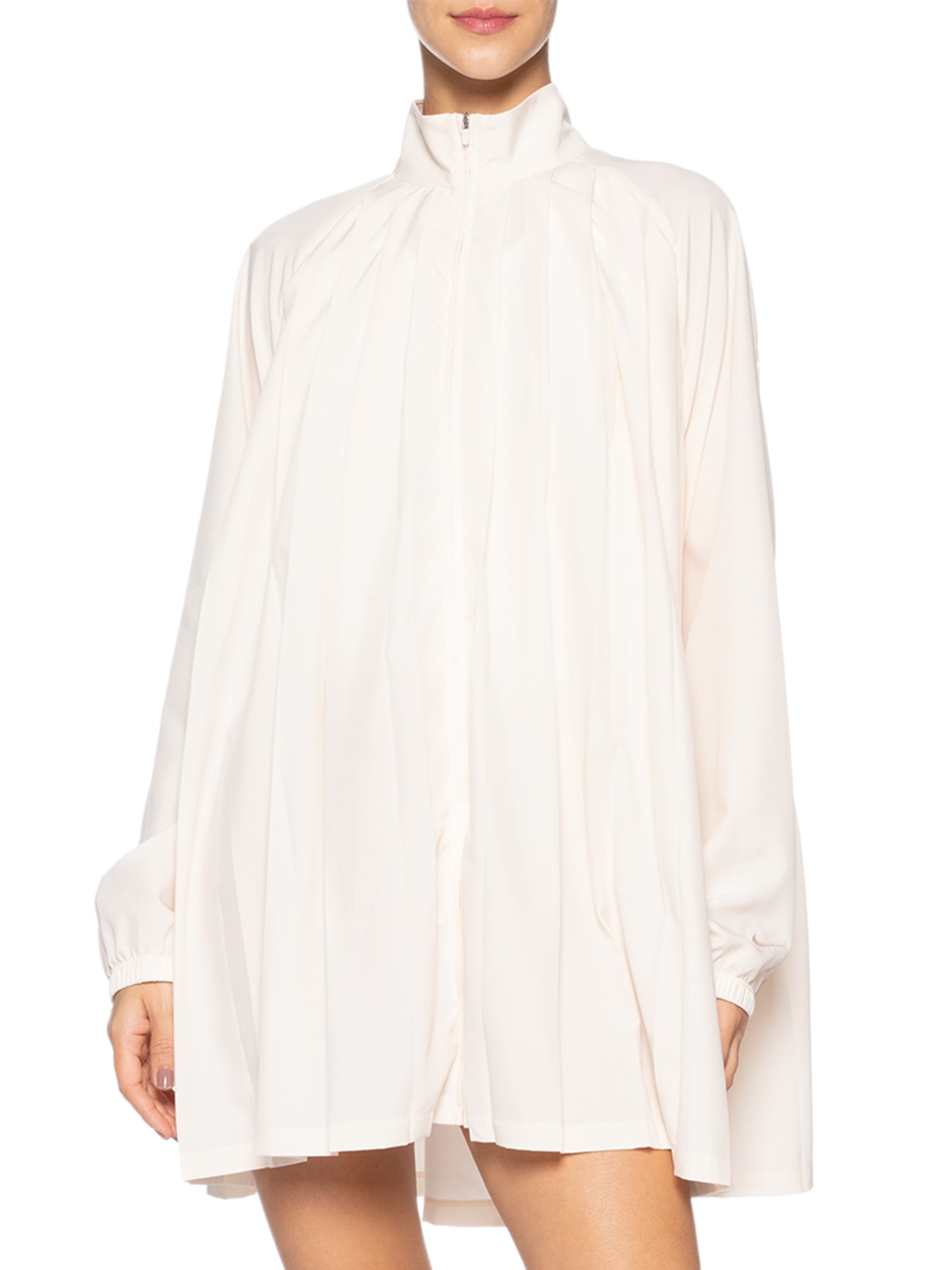 Vestido W NSW LS Pleated Mini Bege Nike