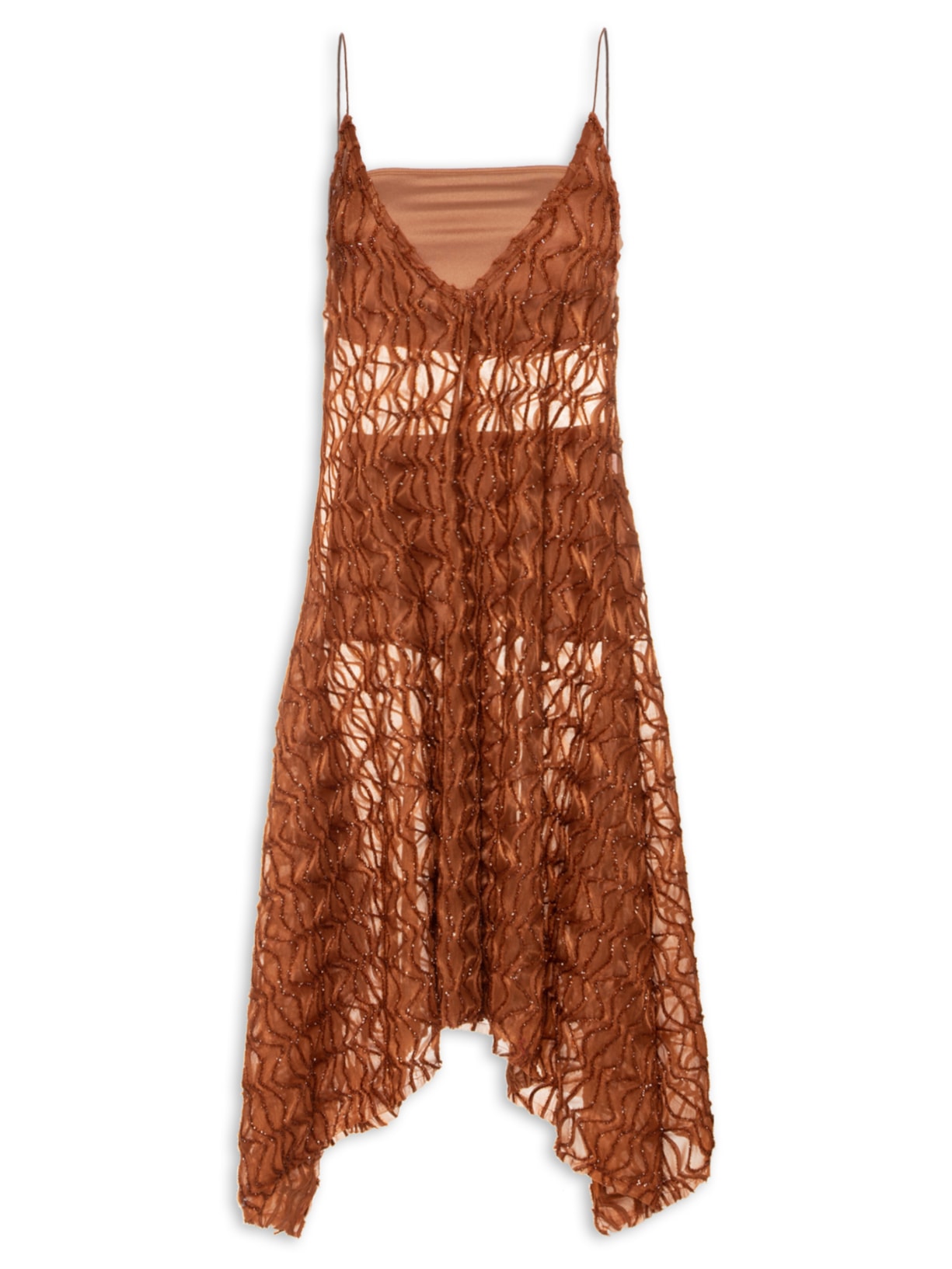 Vestido Wave Lace - Marrom