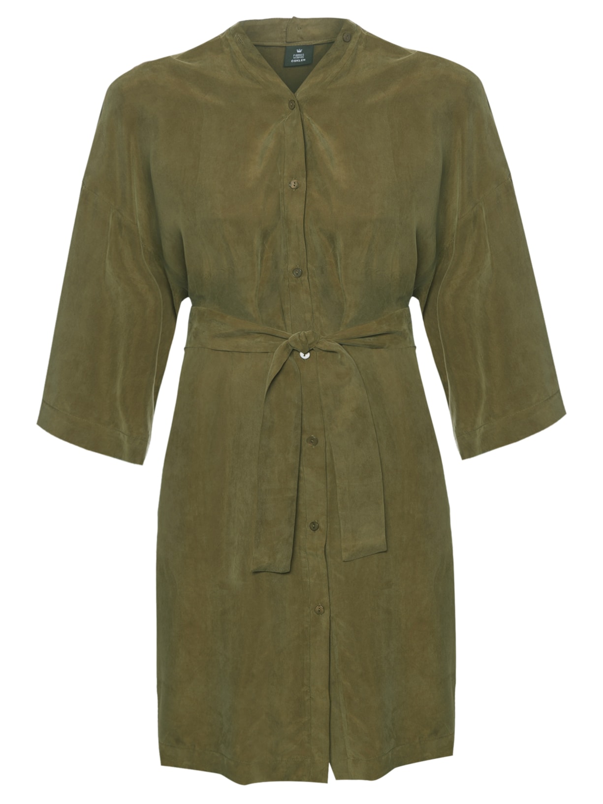 Vestido Wrap Cupro - Marrom