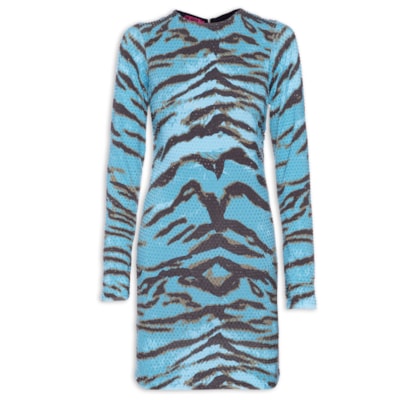 Vestido Zebra - Azul