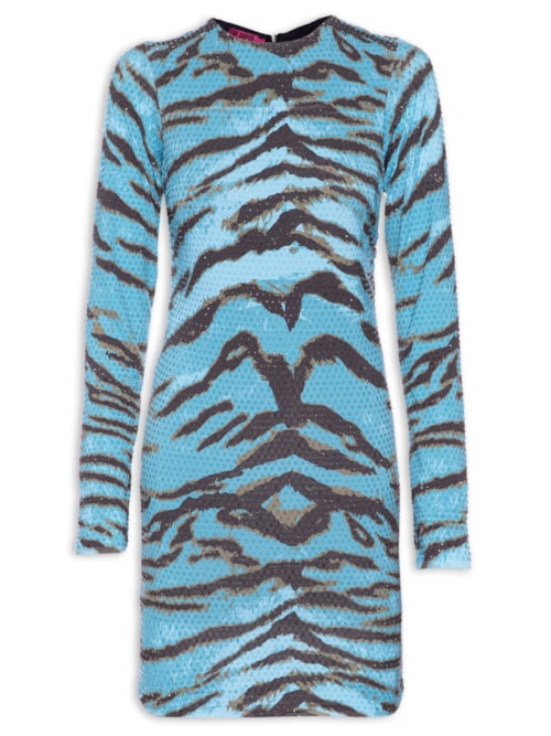 Vestido Zebra - Azul