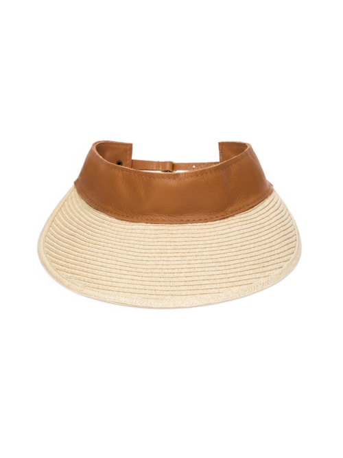 Viseira Couro Palha