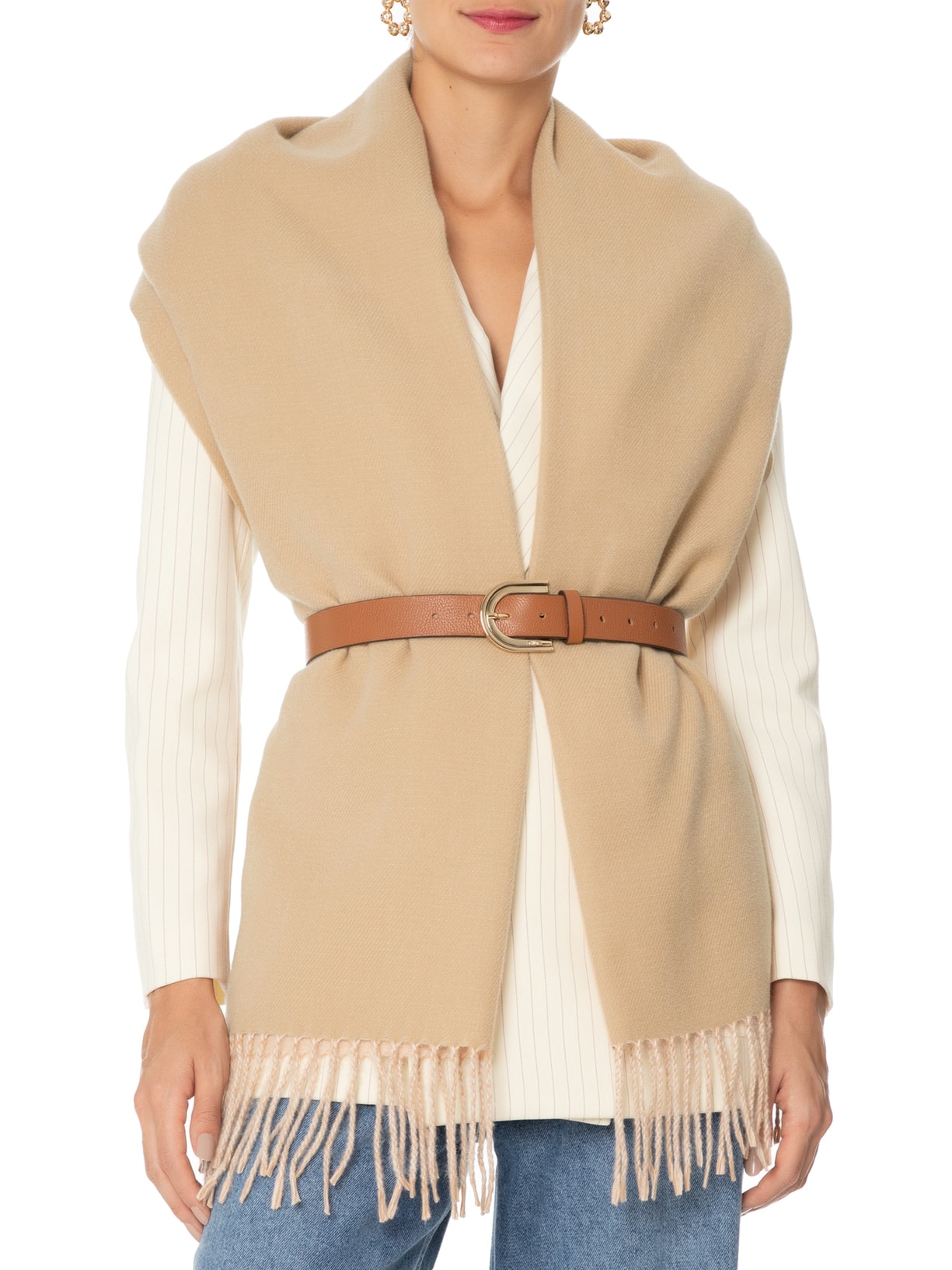 Xale Feminino Ceci Bege Le Lis