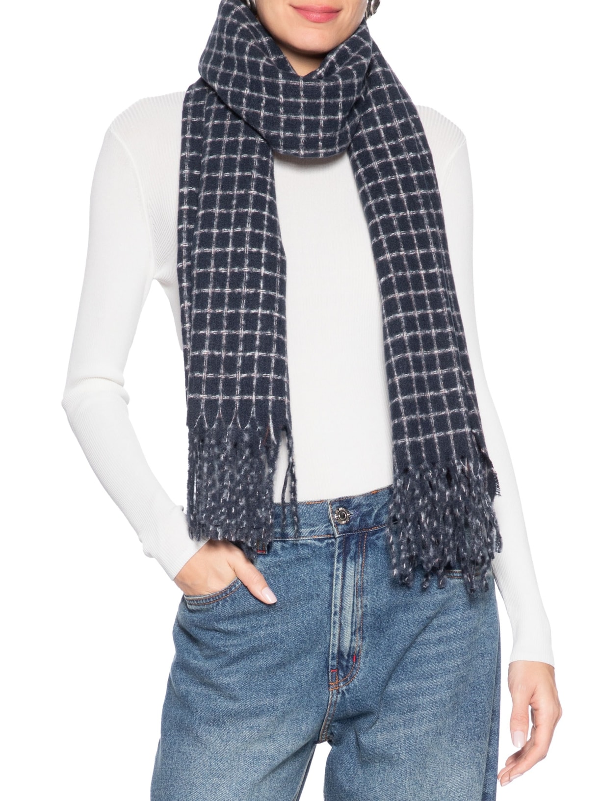 Xale Feminino Fe Azul Le Lis