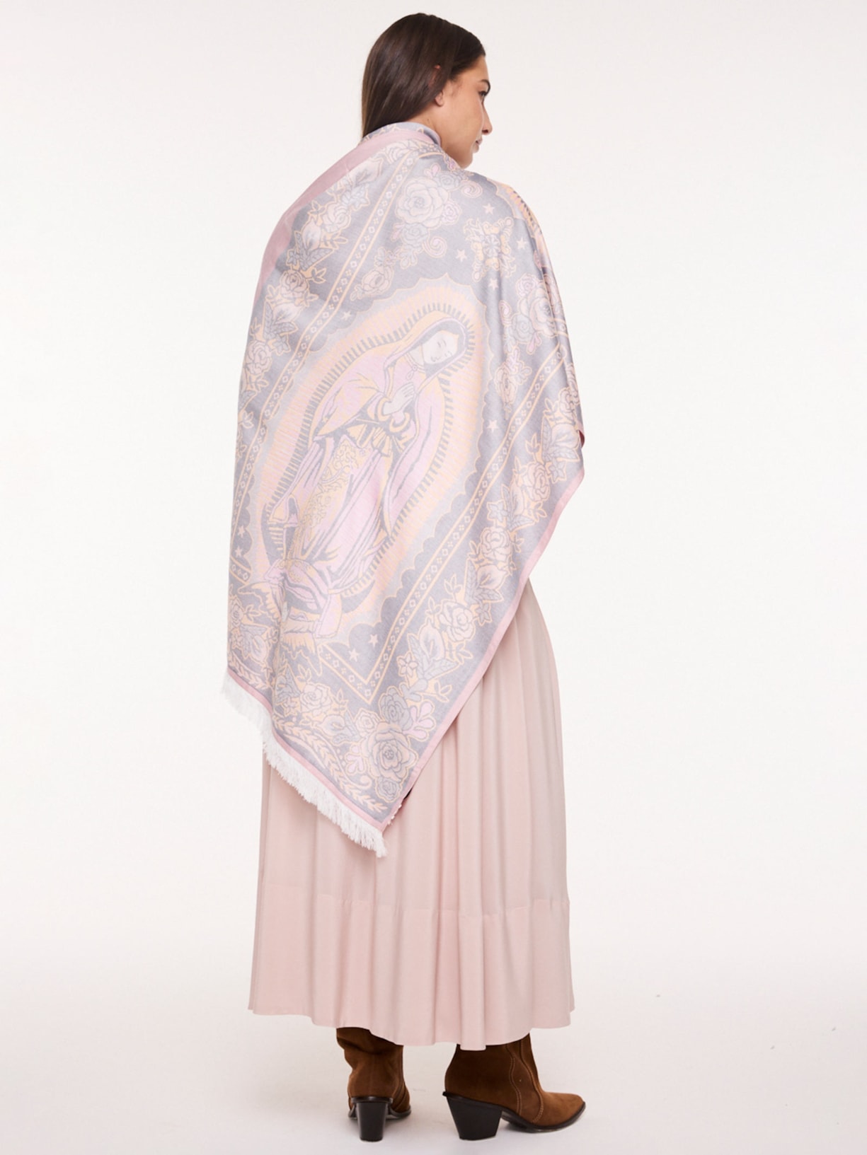 Xale Feminino Nossa Senhora Guadalupe Rosa Mixed