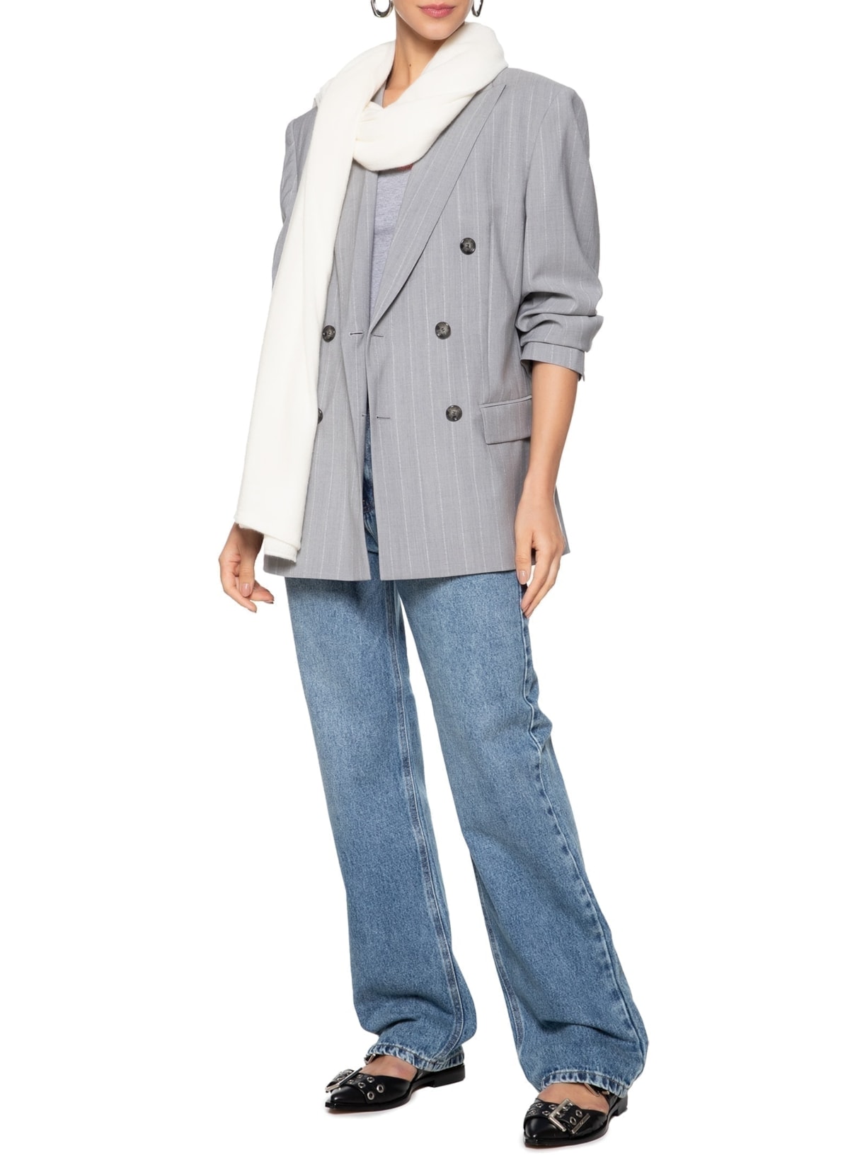 Xale Feminino Puro Cashmere Branco '2Essential