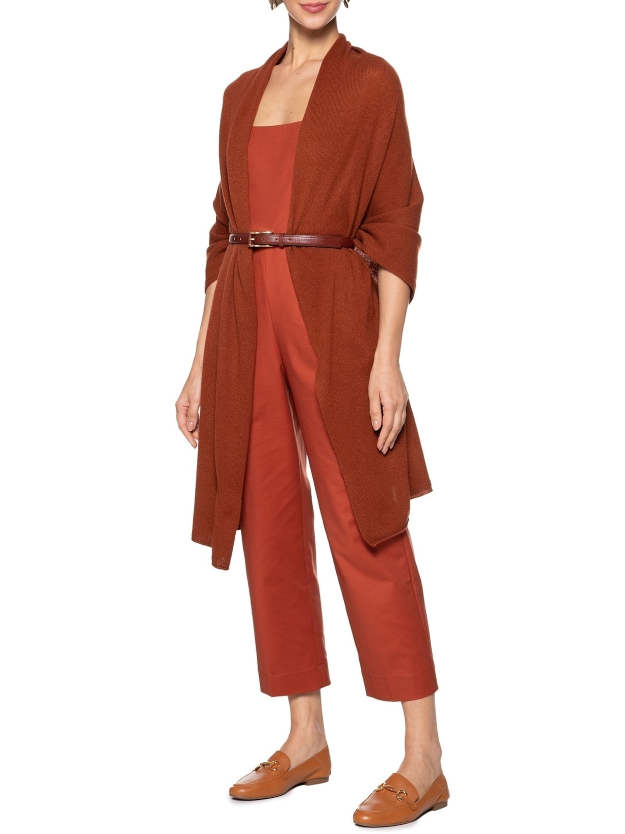 Xale Feminino Puro Cashmere Marrom '2Essential