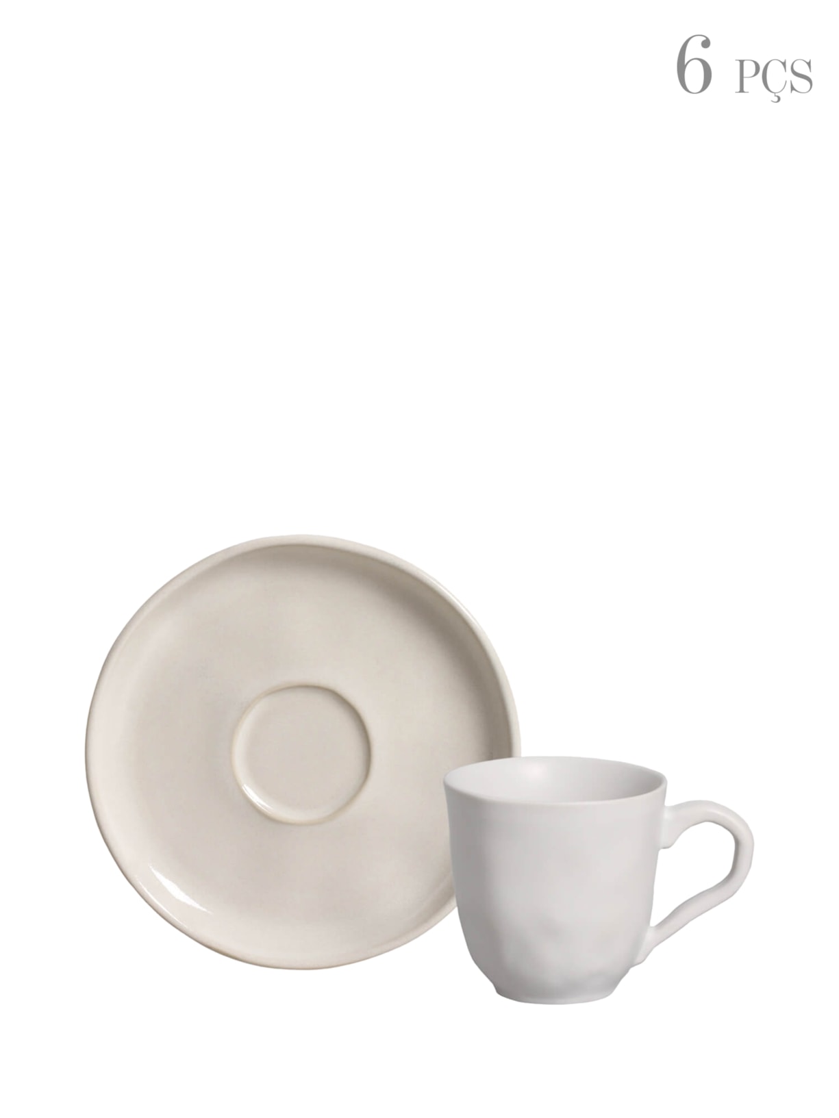 Xícara De Café Bio Stoneware Clay Branco Porto Brasil