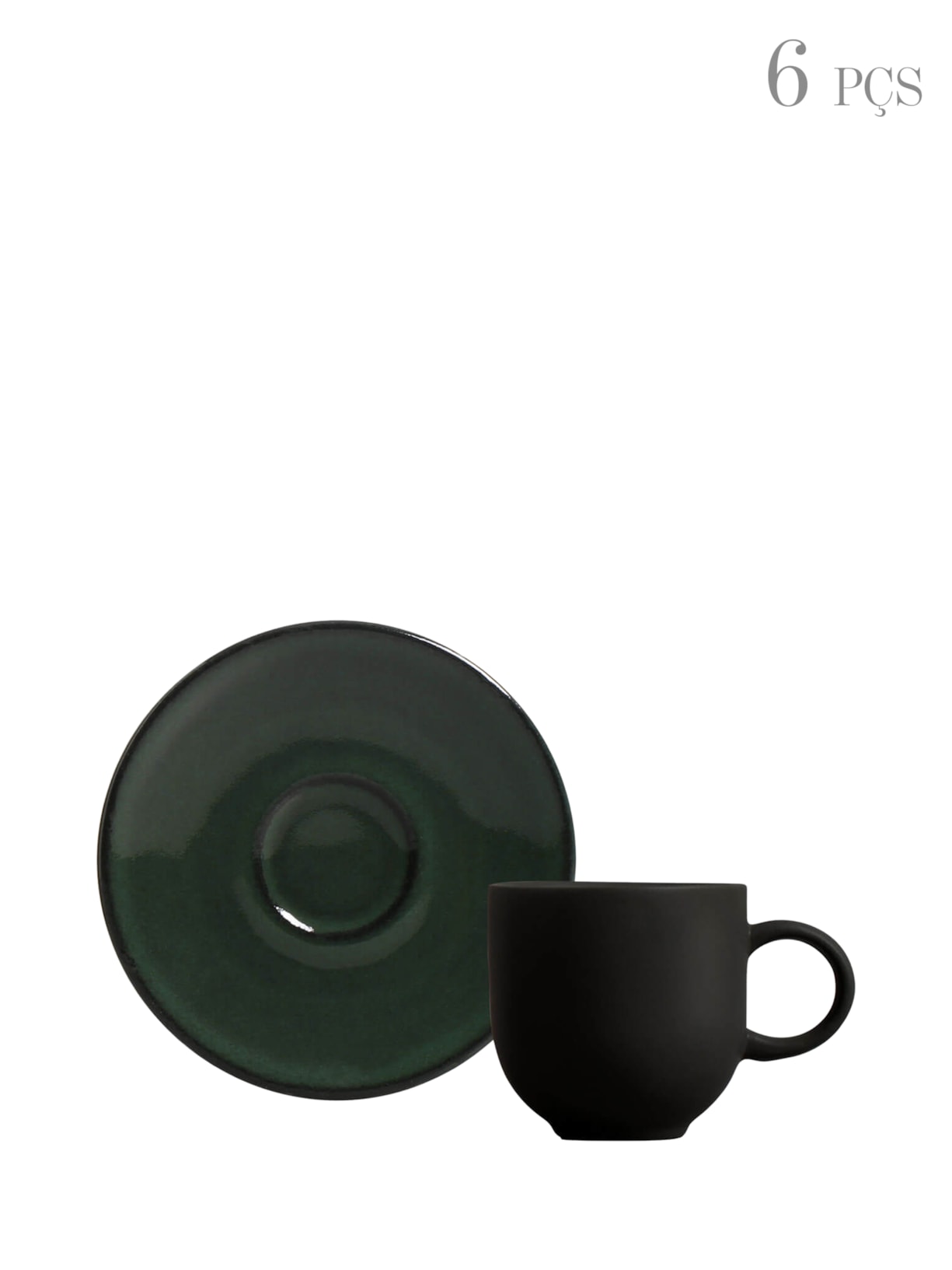Xícara De Café Coup Stoneware Naturale - Verde