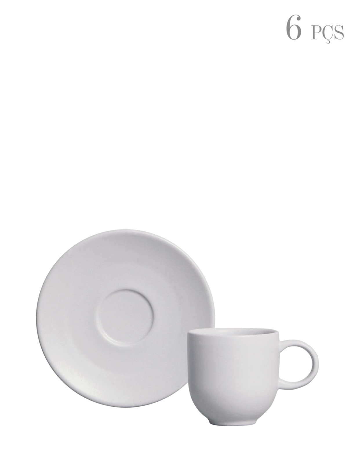 Xícara De Café Coup Stoneware Vit - Cinza