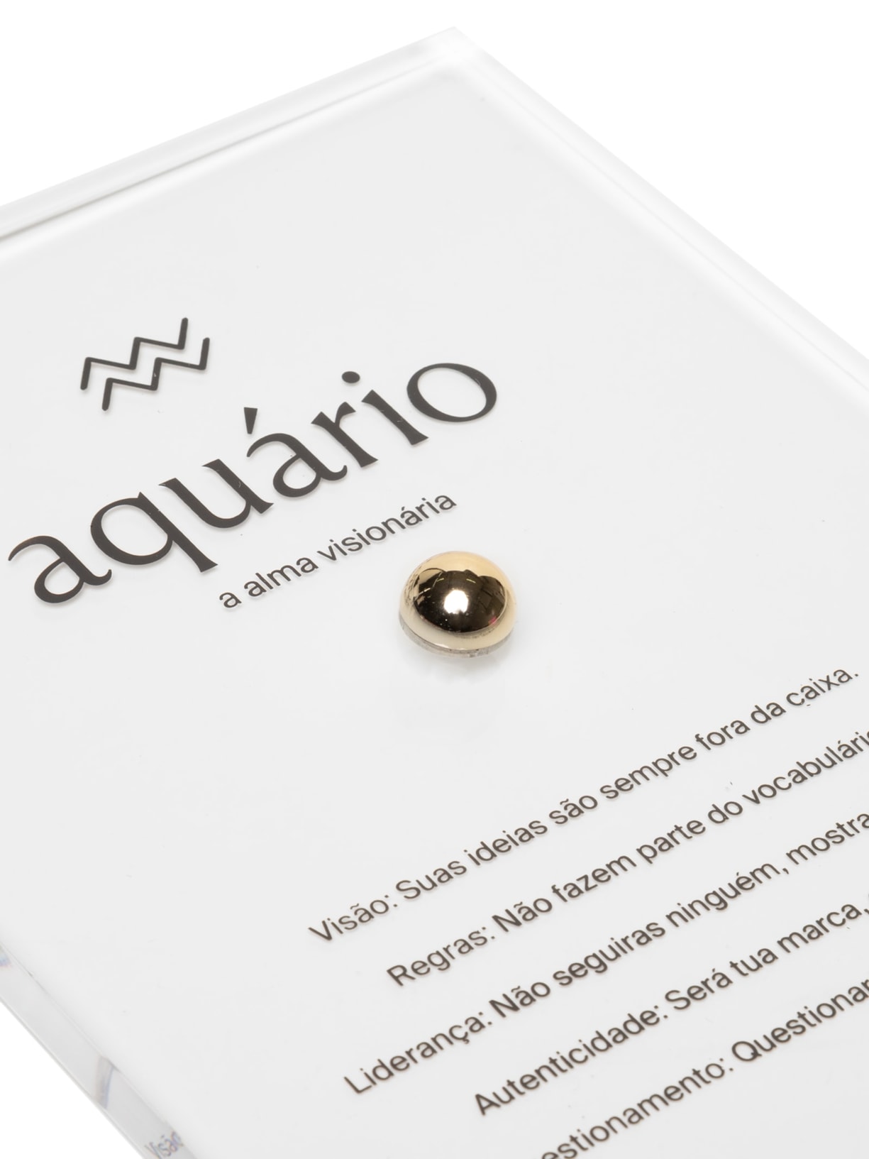 Zodiac Aquário Dourado By Gabs