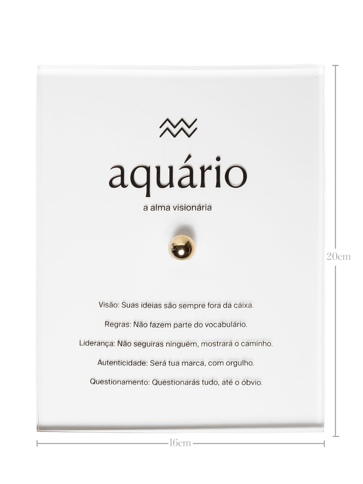 Zodiac Aquário Dourado By Gabs