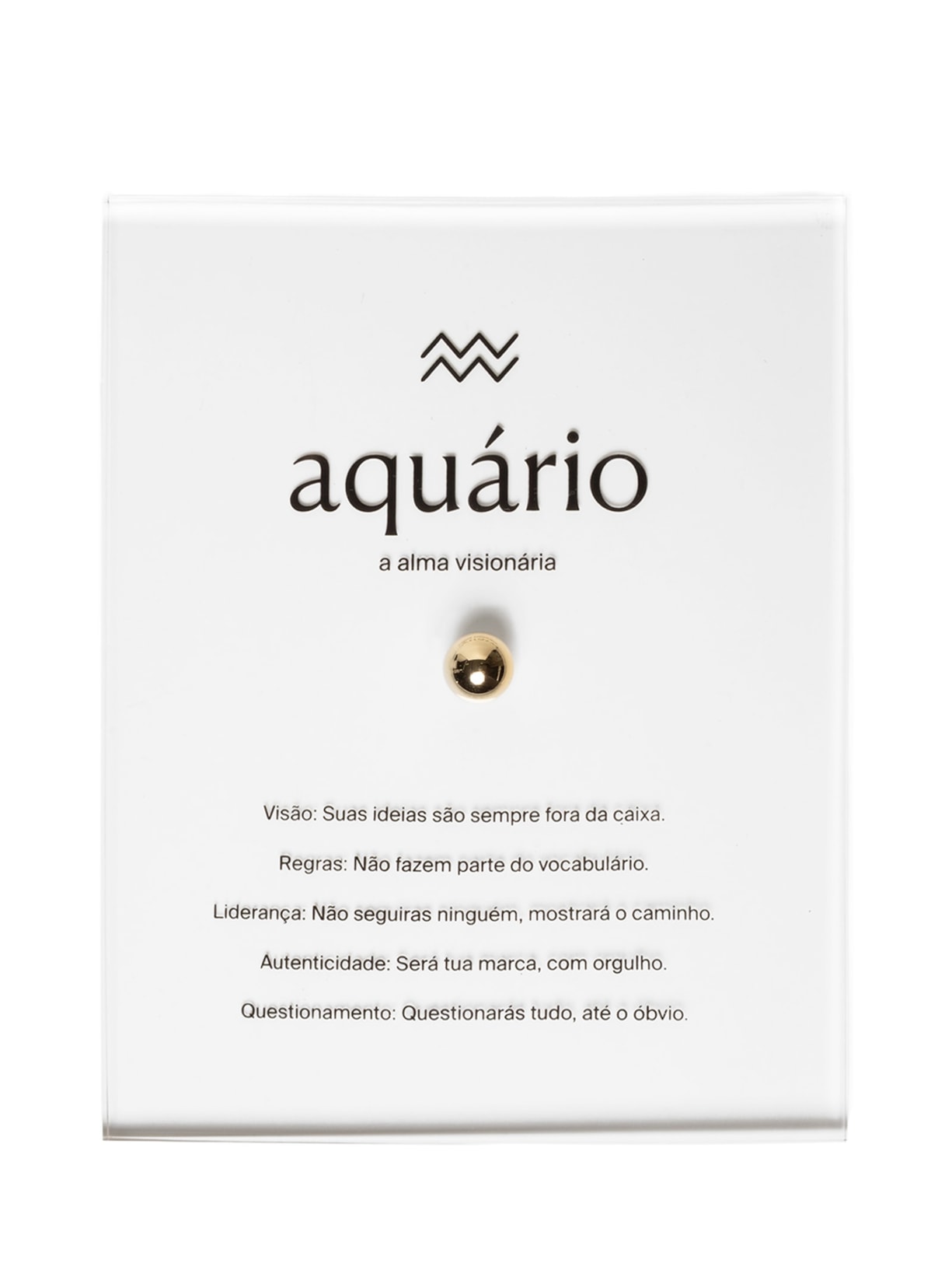 Zodiac Aquário Dourado By Gabs