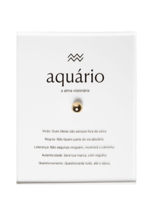 Zodiac Aquário - Dourado