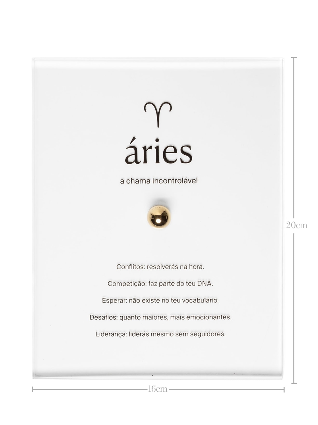 Zodiac Áries Dourado By Gabs
