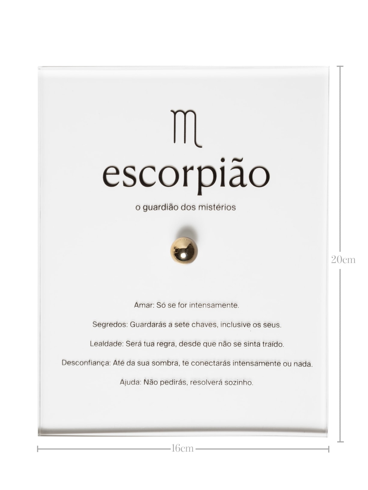 Zodiac Escorpião Dourado By Gabs