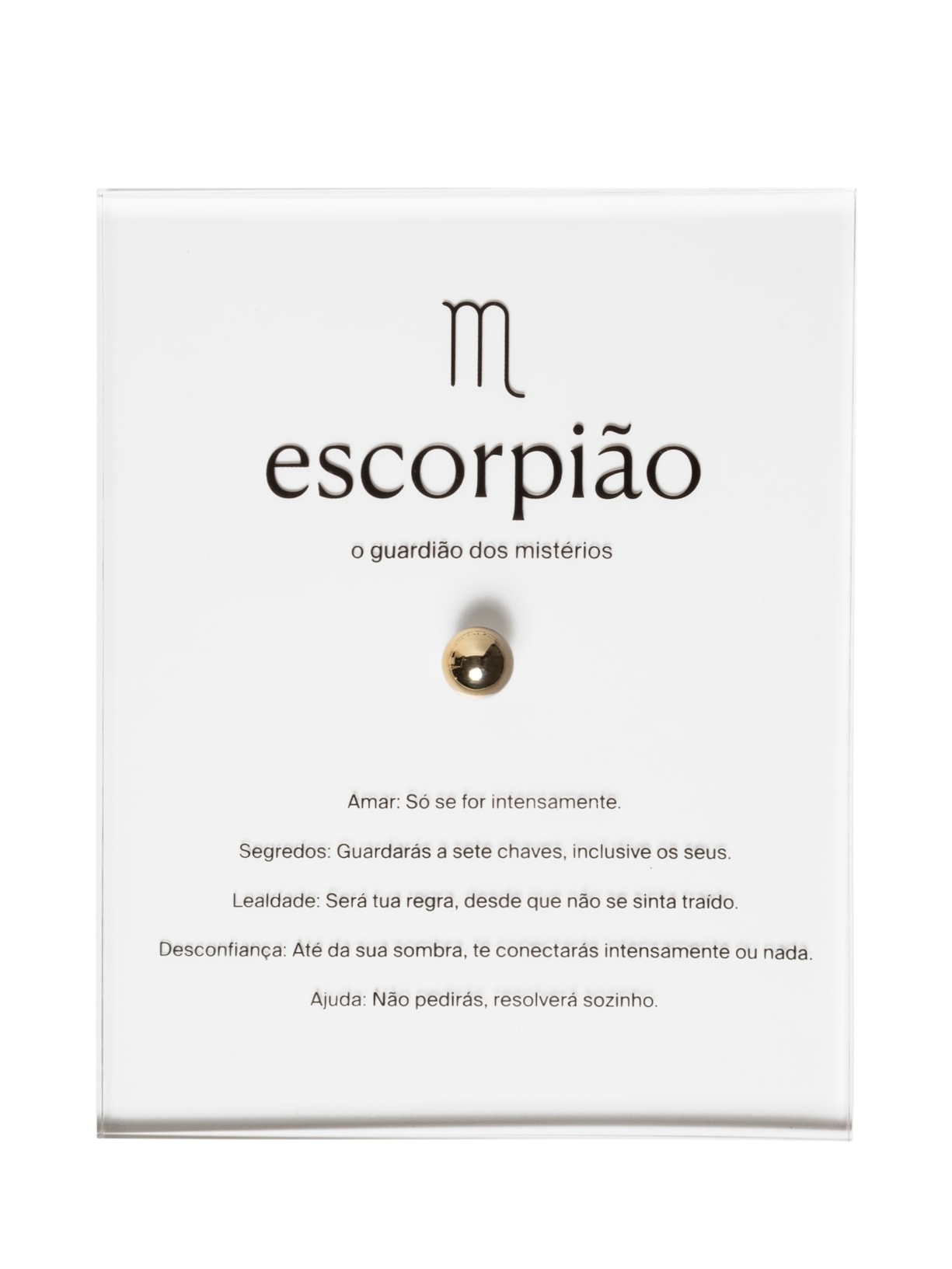Zodiac Escorpião Dourado By Gabs