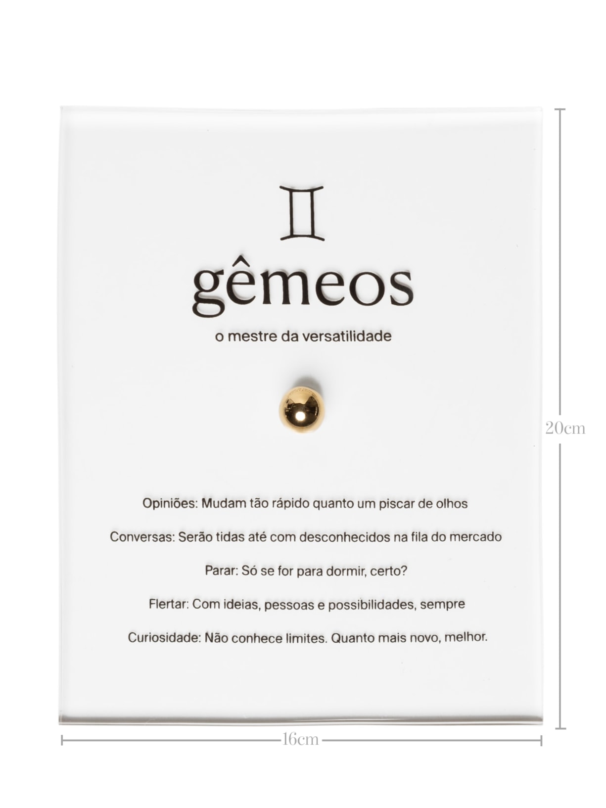 Zodiac Gêmeos Dourado By Gabs