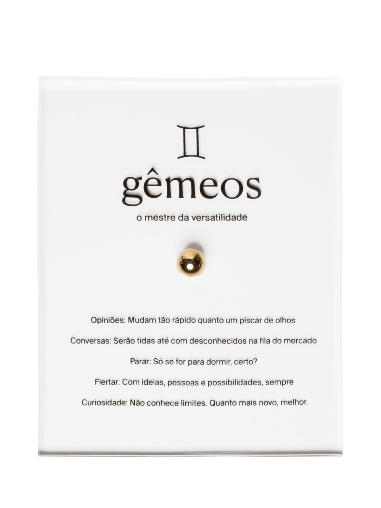 Zodiac Gêmeos Dourado By Gabs
