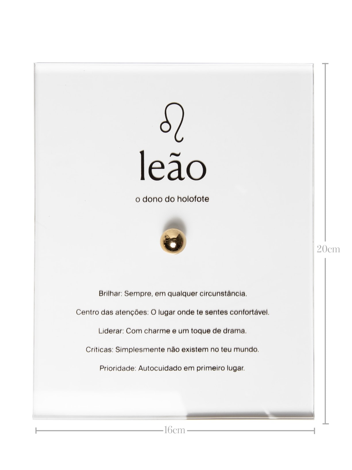 Zodiac Leão Dourado By Gabs