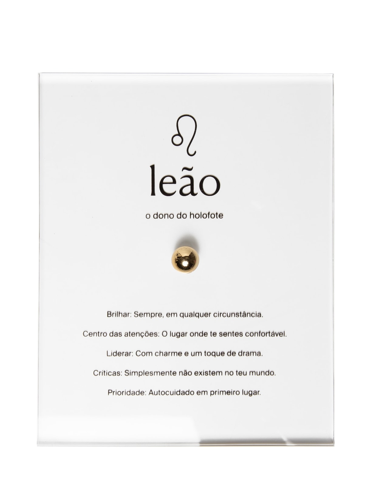 Zodiac Leão Dourado By Gabs